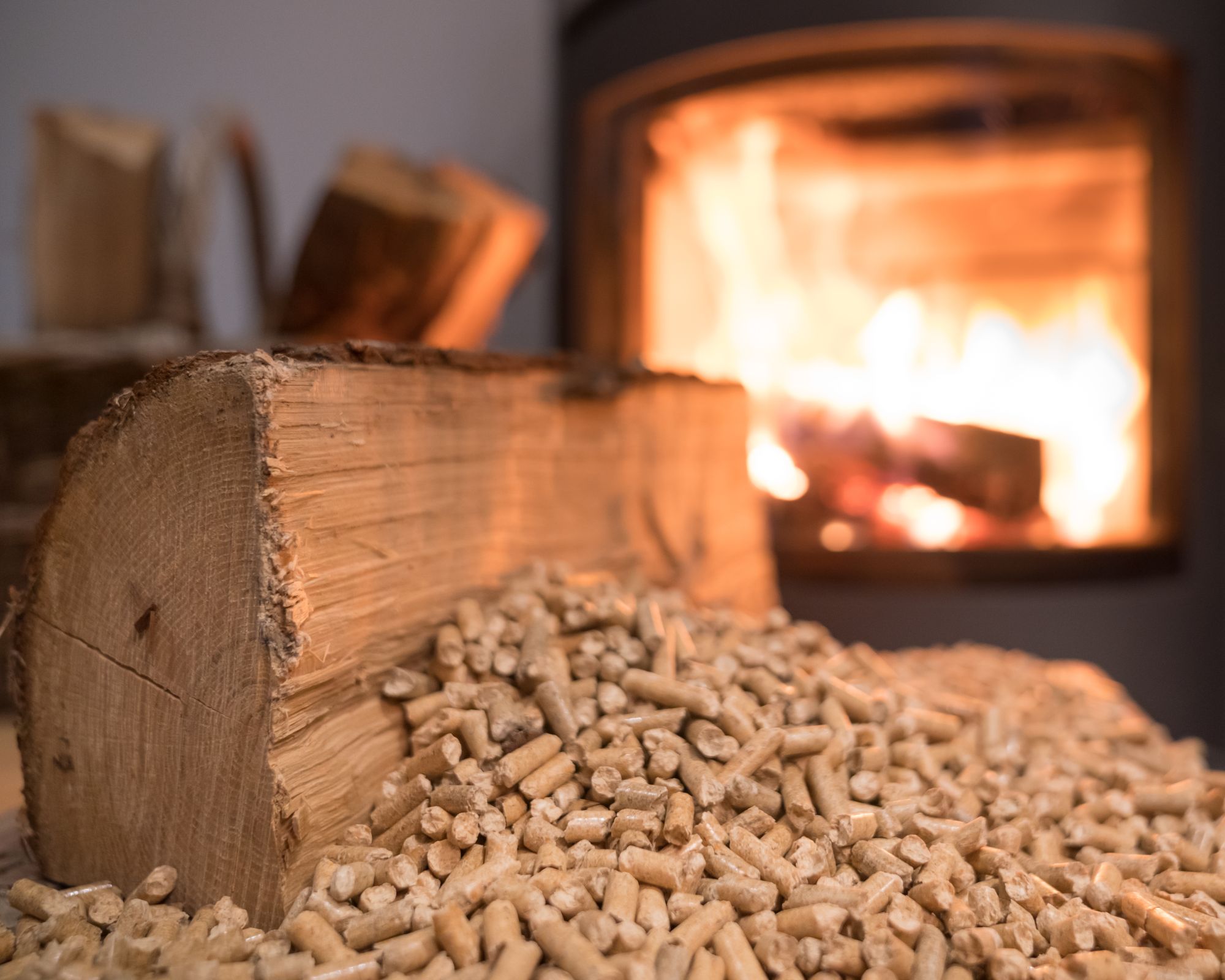 Type de chauffage utilisant des granulés de bois