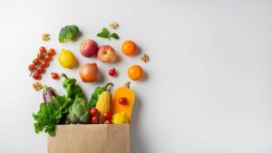 sac en papier de fruit et légume