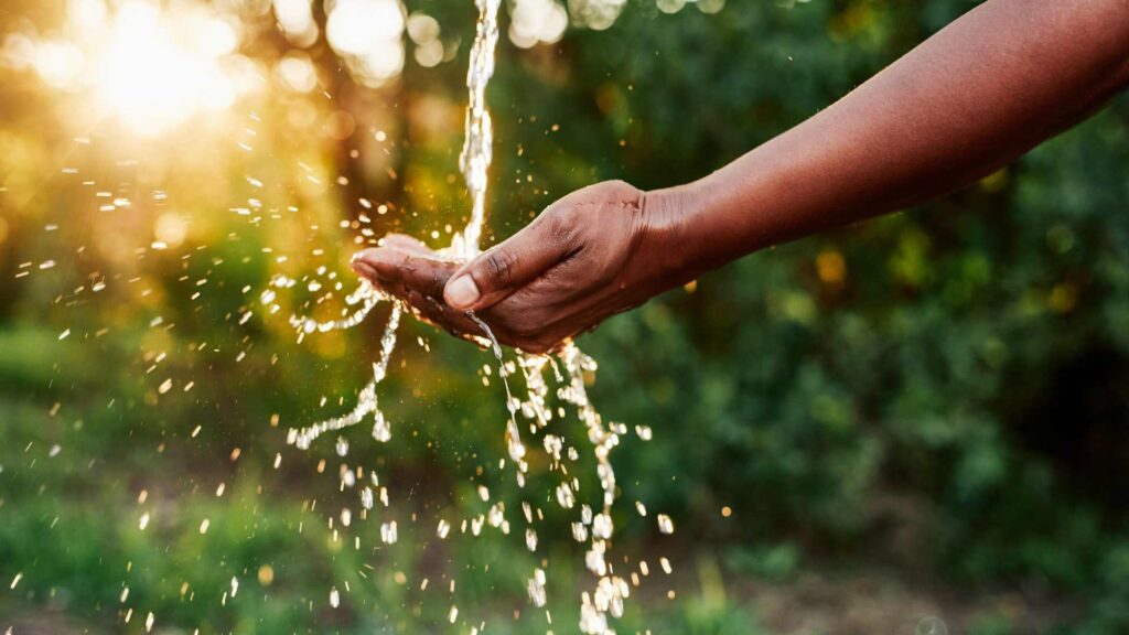 Eau potable dans un robinet