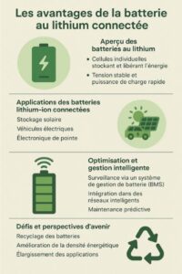 avantage batterie lithium connectee